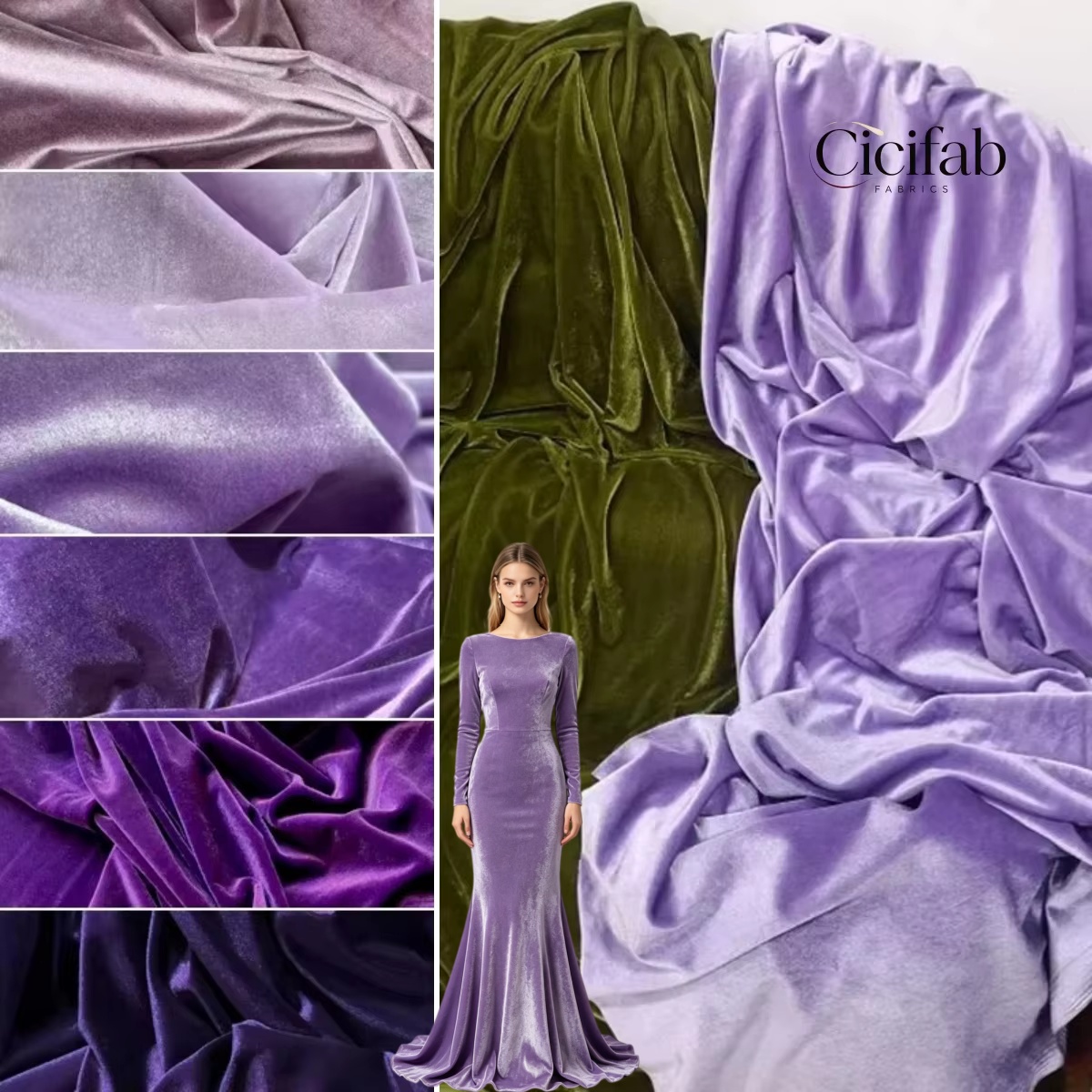 Wedding Backdrop Curtain - Tela de terciopelo suave de color