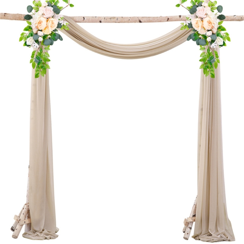 N7YF Romance perlas gasa telón - Wedding Backdrop Curtain reseña y precio