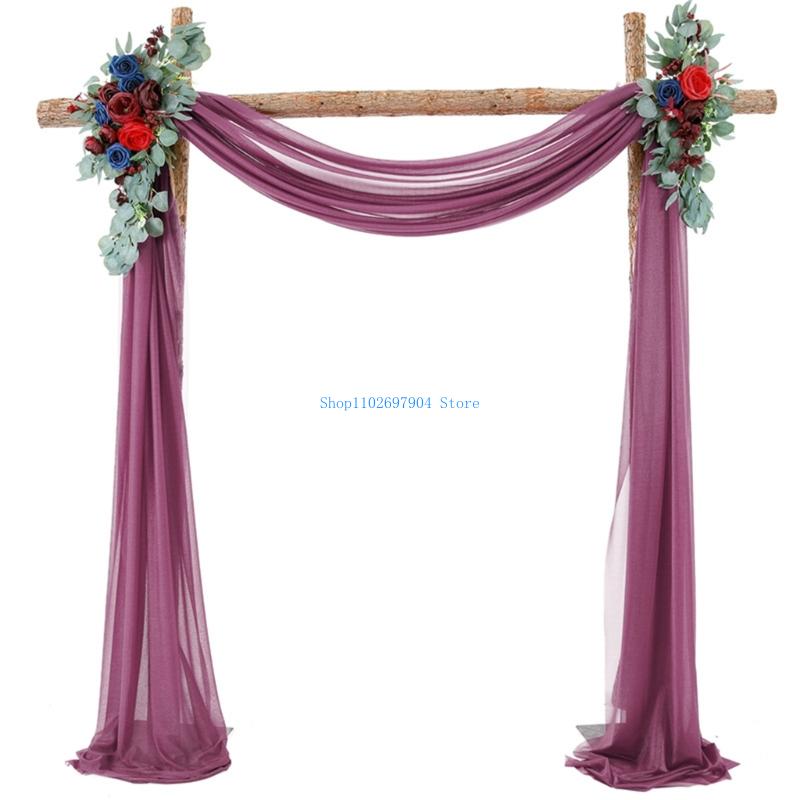 N7YF Romance perlas gasa telón - Wedding Backdrop Curtain reseña y precio