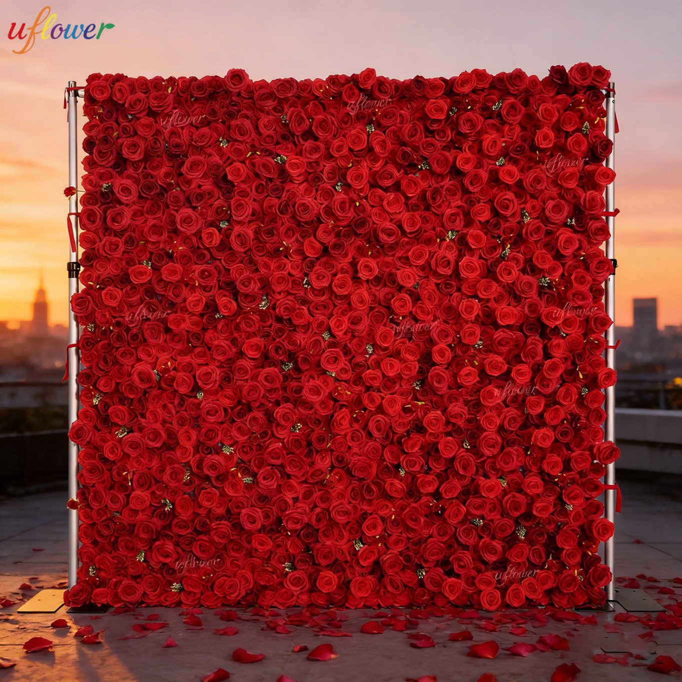 Uflower - Muro de Flores Artif - Wedding Backdrop Curtain reseña y precio