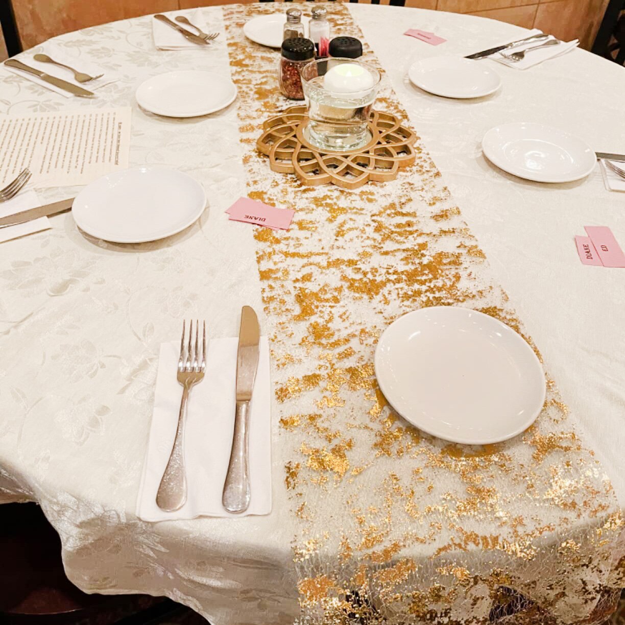 Rollo de malla fina de oro bri - Table Runner Sequin reseña y precio