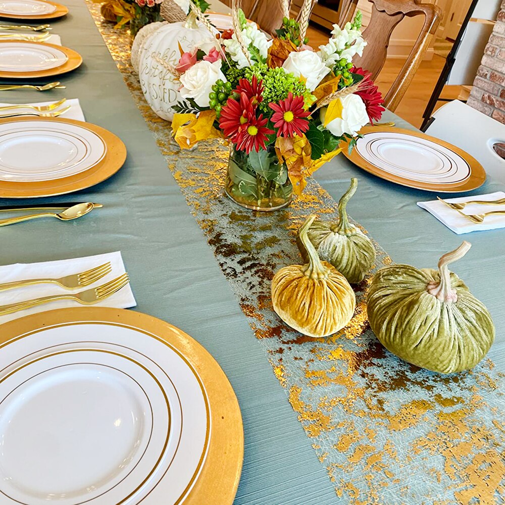 Rollo de malla fina de oro bri - Table Runner Sequin reseña y precio