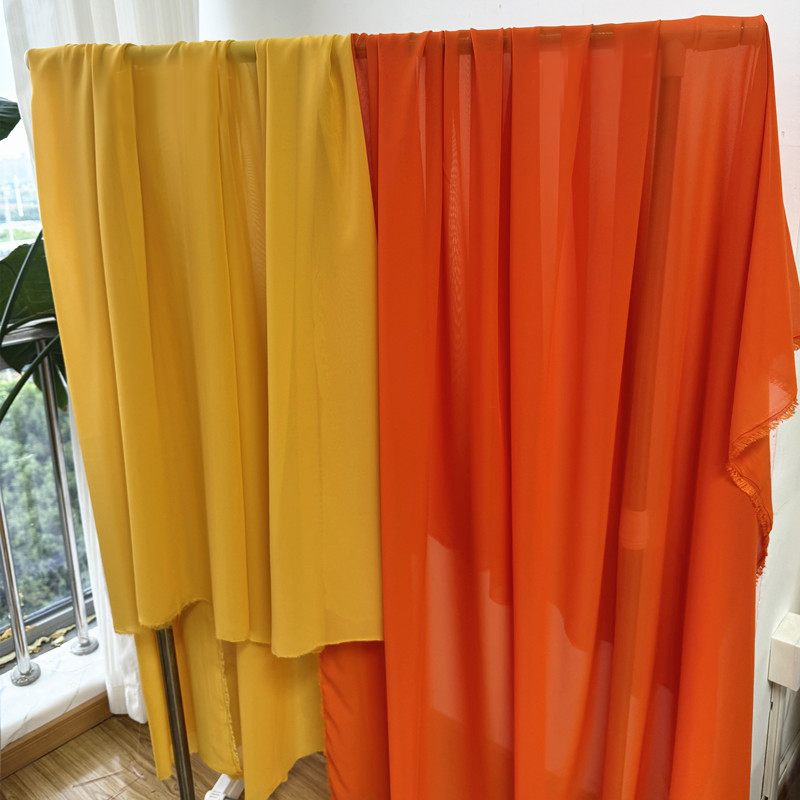 Tela de gasa amarilla y naranj - Wedding Backdrop Curtain reseña y precio