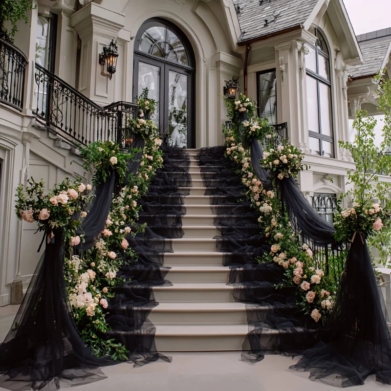 Tela de fondo negra para arcos - Wedding Backdrop Curtain reseña y precio
