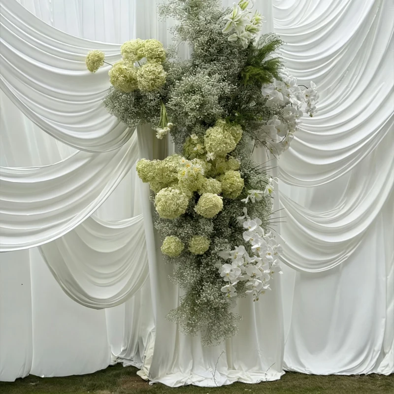Tela nacarada color champán y  - Wedding Backdrop Curtain reseña y precio