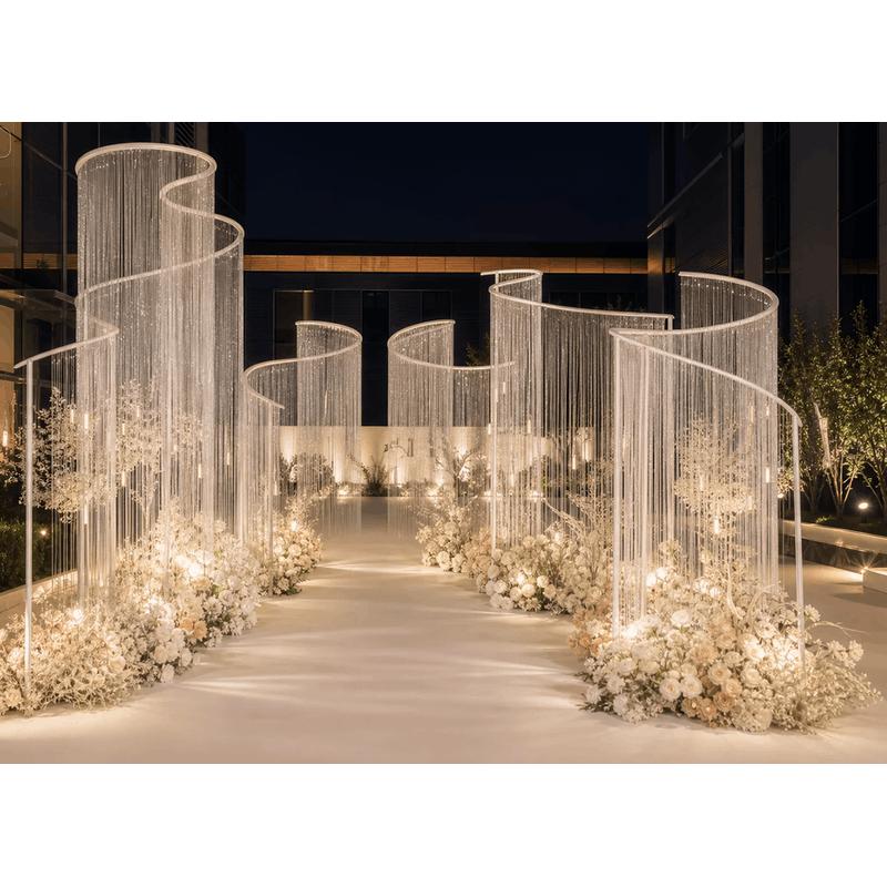 Arco de Hierro en Forma de S d - Wedding Backdrop Curtain reseña y precio